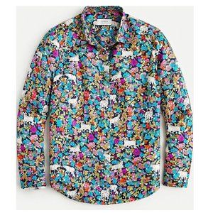 NWT J Crew Collection Grazing Goats Silk Blouse